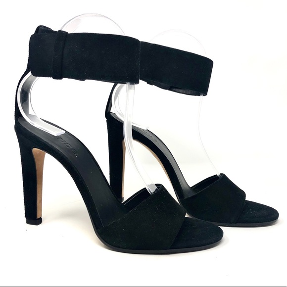 Vince Black Suede Gita Heeled Sandals US 7/ 37.5 - Picture 5 of 12